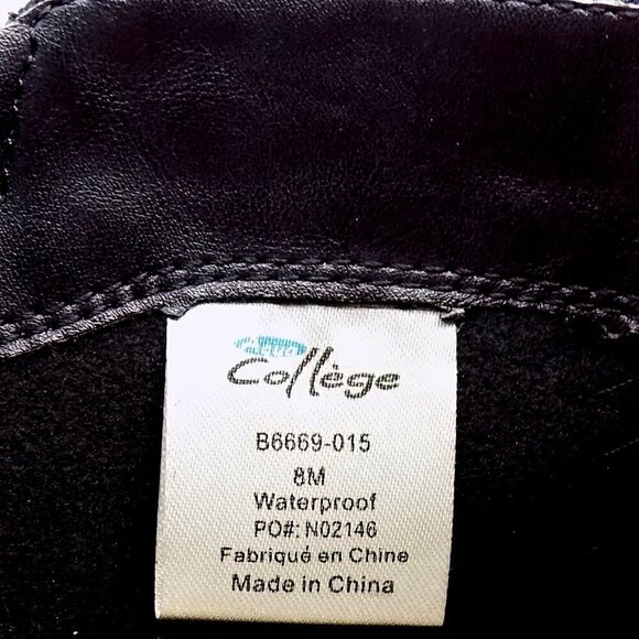 Aqua College Rae Ankle Boots Size 8 Suede Waterproof Black - Picture 5 of 6